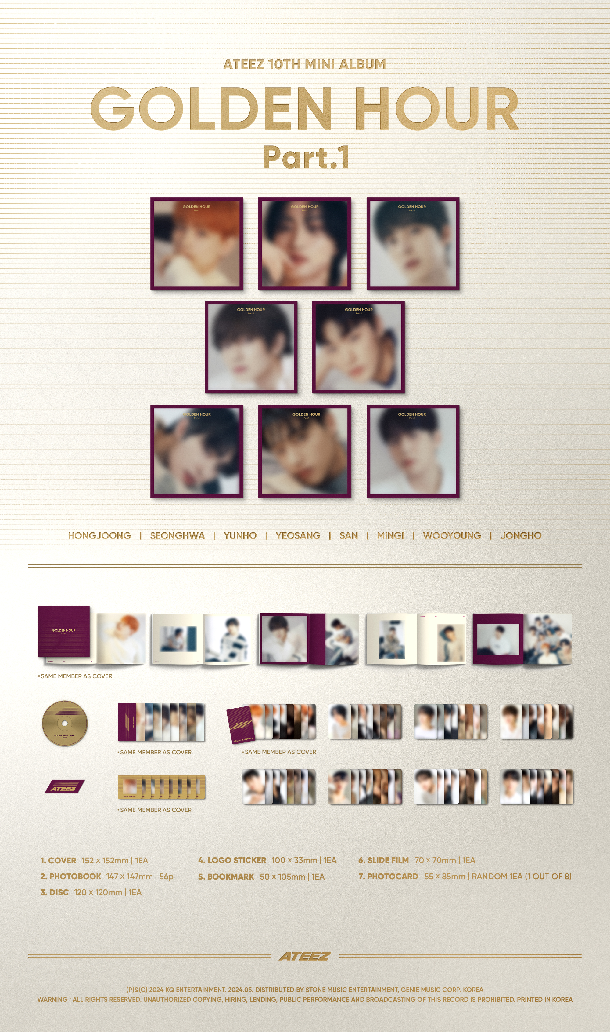 ATEEZ - 10TH MINI ALBUM [GOLDEN HOUR : Part.1] (Digipack Ver.) (Random Ver.) KP8809704428040-A_2