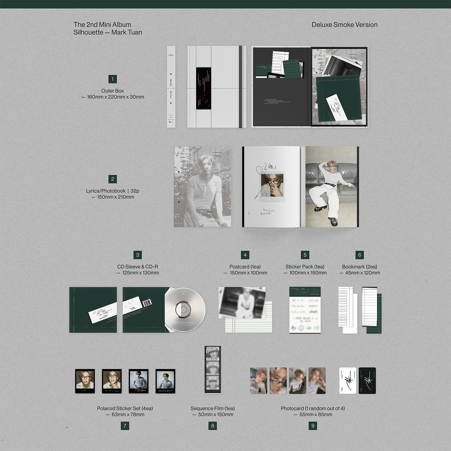 Mark Tuan (GOT7) - [Silhouette] (Smoke Deluxe ver.) KP8803581203851-A_1