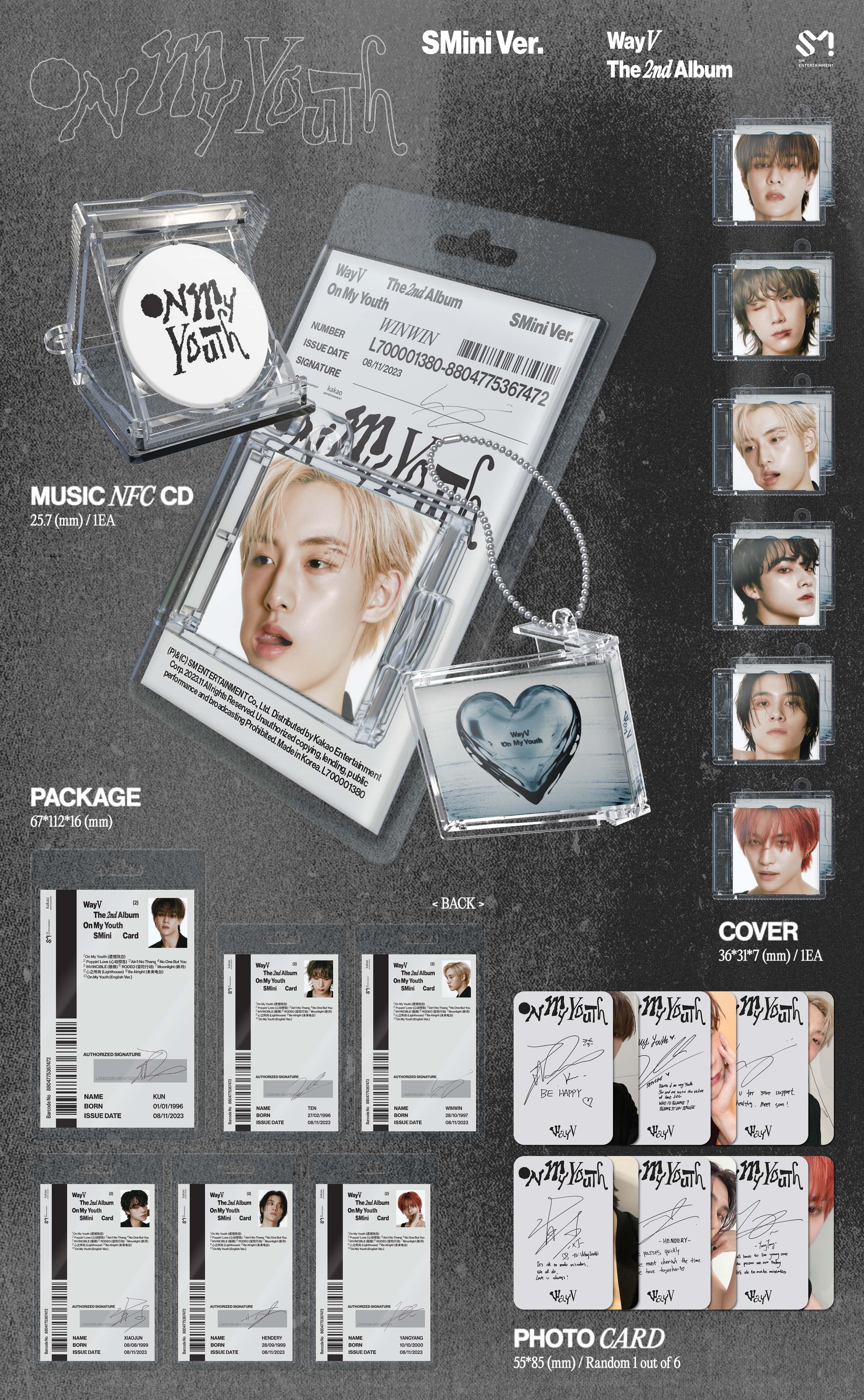 WayV - 2ND ALBUM [On My Youth] (SMini Ver.) (Random Ver.) KP8804775367472-A_2