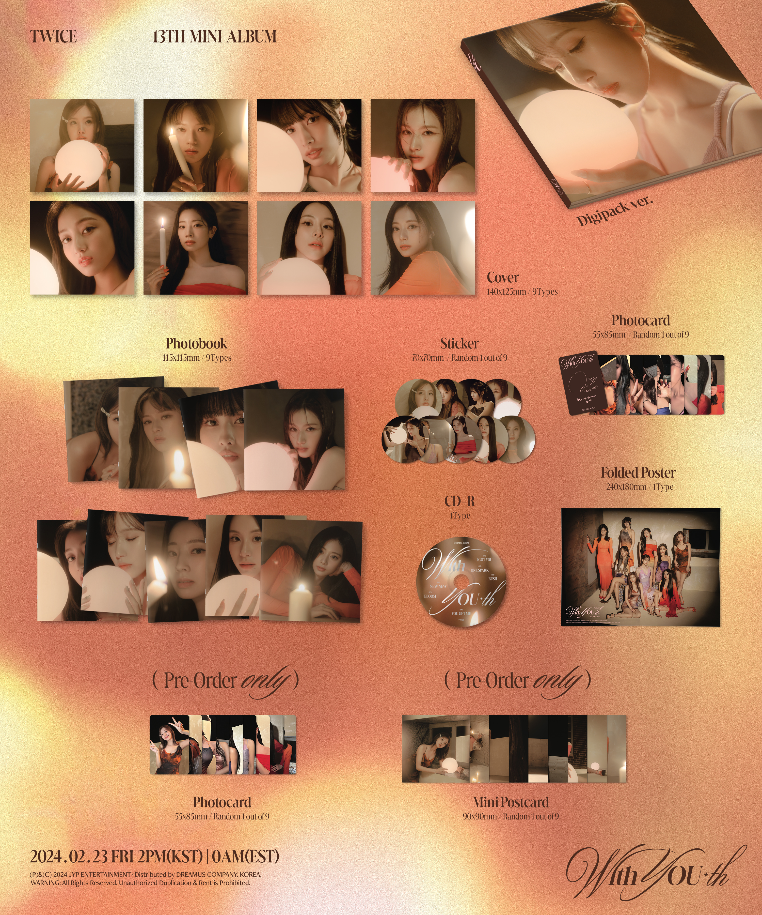 TWICE - 13TH MINI ALBUM [With YOU-th] (Digipack Ver.) (Random Ver.) KP8809954229022-A_3