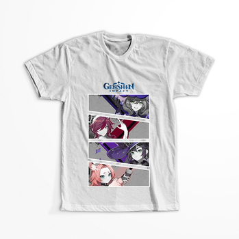 Koszulka Biała Genshin Impact WYBIERZ KOLOR
