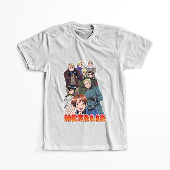 Koszulka Biała Axis Powers Hetalia - WYBIERZ KOLOR KOSZULKI I FASON
