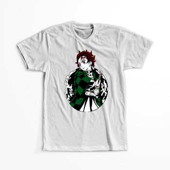 Koszulka Biała Demon Slayer / Kimetsu no Yaiba / Miecz zabójcy demonów - WYBIERZ KOLOR KOSZULKI I FASON