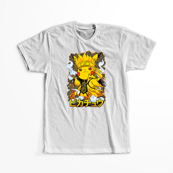 Koszulka Biała - Pokemon x Naruto - WYBIERZ KOLOR KOSZULKI I FASON