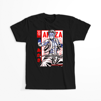 Koszulka Czarna Demon Slayer / Kimetsu no Yaiba / Miecz zabójcy demonów - WYBIERZ KOLOR KOSZULKI I FASON