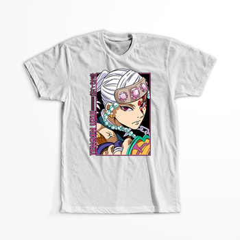 Koszulka Biała Demon Slayer / Kimetsu no Yaiba / Miecz zabójcy demonów - WYBIERZ KOLOR KOSZULKI I FASON