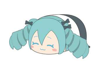 MC-16 Hatsune Miku x Cinnamoroll Potekoro Mascot BIG2 A: Hatsune Miku (Osumashi)