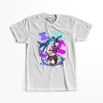 Koszulka Biała - League of Legends & Arcane - WYBIERZ KOLOR KOSZULKI I FASON