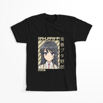 Koszulka Czarna Seishun Buta Yarou wa Bunny Girl Senpai no Yume wo Minai WYBIERZ KOLOR KOSZULKI I FASON