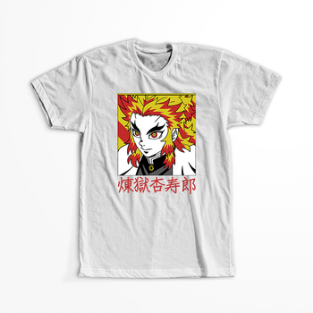 Koszulka Biała Demon Slayer / Kimetsu no Yaiba / Miecz zabójcy demonów - WYBIERZ KOLOR KOSZULKI I FASON