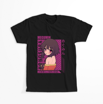 Koszulka Czarna KonoSuba: God's Blessing on This Wonderful World! / Kono Subarashii Sekai ni Shukufuku wo! - WYBIERZ KOLOR KOSZULKI I FASON