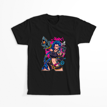 Koszulka Czarna - League of Legends & Arcane - WYBIERZ KOLOR KOSZULKI I FASON