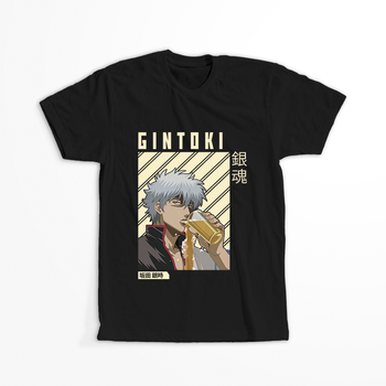 Koszulka Czarna Gintama WYBIERZ KOLOR KOSZULKI I FASON