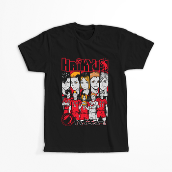 Koszulka Czarna - Haikyuu!!  - WYBIERZ KOLOR KOSZULKI I FASON
