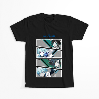 Koszulka Czarna Genshin Impact -WYBIERZ KOLOR