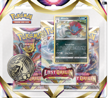 Pokémon TCG: Lost Origin 3-Pack Blister (Weavile)