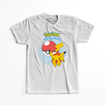 Koszulka Biała - Pokemon - WYBIERZ KOLOR KOSZULKI I FASON