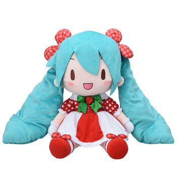 Hatsune Miku x Love and Berry: Dress Up and Dance! Fuwapuchi Plush Toy Lovely Strawberry