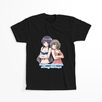 Koszulka Czarna Seishun Buta Yarou wa Bunny Girl Senpai no Yume wo Minai WYBIERZ KOLOR KOSZULKI I FASON