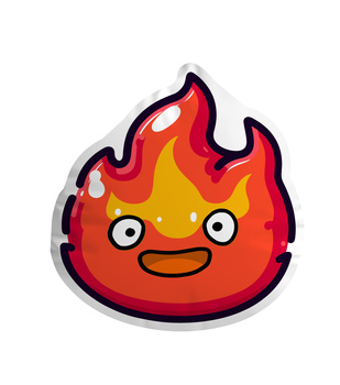 Poduszka Chibi - Ruchomy Zamek Howl -  Calcifer