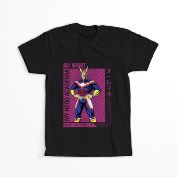 Koszulka Czarna My Hero Academia / Akademia bohaterów - WYBIERZ KOLOR KOSZULKI I FASON
