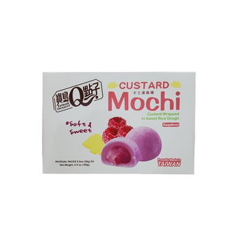 Mochi z kremem malinowym custard 168g