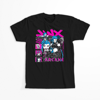 Koszulka Czarna - League of Legends & Arcane - WYBIERZ KOLOR KOSZULKI I FASON