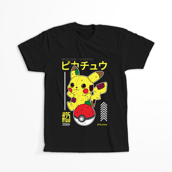Koszulka Czarna - Pokemon x Naruto - WYBIERZ KOLOR KOSZULKI I FASON