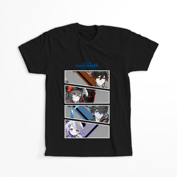 Koszulka Czarna Genshin Impact -WYBIERZ KOLOR