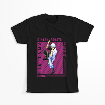 Koszulka Czarna Gintama WYBIERZ KOLOR KOSZULKI I FASON