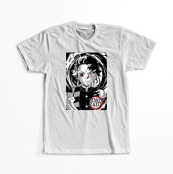 Koszulka Biała Demon Slayer / Kimetsu no Yaiba / Miecz zabójcy demonów - WYBIERZ KOLOR KOSZULKI I FASON