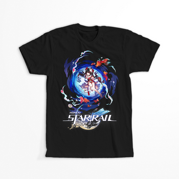 Koszulka Czarna - Honkai Star Rail  - Sparkle WYBIERZ KOLOR KOSZULKI I FASON