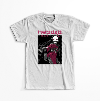 Koszulka Biała Demon Slayer / Kimetsu no Yaiba / Miecz zabójcy demonów - WYBIERZ KOLOR KOSZULKI I FASON