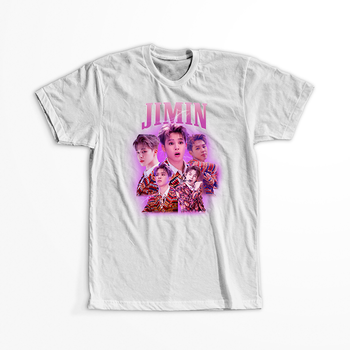 Koszulka Biała BTS - WYBIERZ KOLOR KOSZULKI I FASON