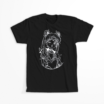 Koszulka Czarna  - Czarodziejka z księżyca / Sailor Moon - WYBIERZ KOLOR KOSZULKI I FASON