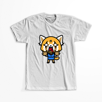 Koszulka Biała - Aggretsuko - WYBIERZ KOLOR KOSZULKI I FASON