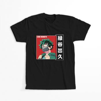 Koszulka Czarna My Hero Academia / Akademia bohaterów - WYBIERZ KOLOR KOSZULKI I FASON