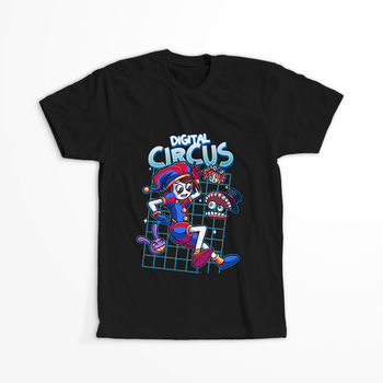 Koszulka Czarna The Amazing Digital Circus / Obłędny Cyfrowy Cyrk - WYBIERZ KOLOR KOSZULKI I FASON