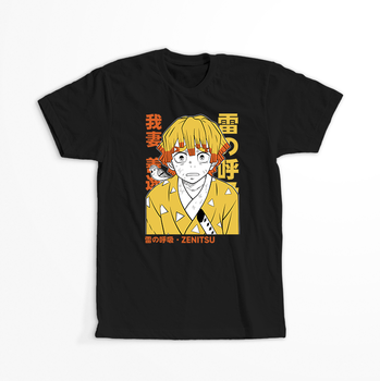 Koszulka Czarna Demon Slayer / Kimetsu no Yaiba / Miecz zabójcy demonów - WYBIERZ KOLOR KOSZULKI I FASON