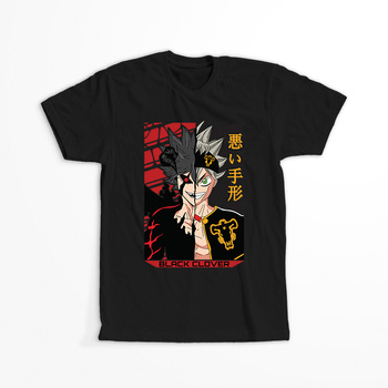 Koszulka Czarna - Black Clover - WYBIERZ KOLOR KOSZULKI I FASON