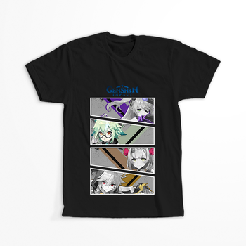 Koszulka Czarna Genshin Impact -WYBIERZ KOLOR