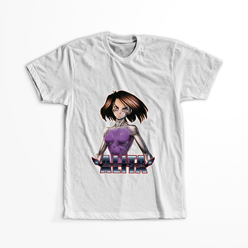 Koszulka Biała Battle Angel Alita - WYBIERZ KOLOR KOSZULKI I FASON