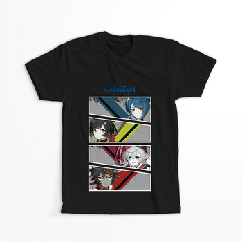 Koszulka Czarna Genshin Impact -WYBIERZ KOLOR