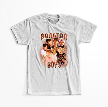 Koszulka Biała BTS - WYBIERZ KOLOR KOSZULKI I FASON