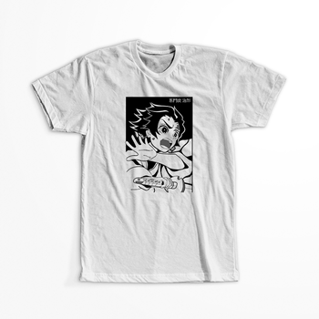 Koszulka Biała Demon Slayer / Kimetsu no Yaiba / Miecz zabójcy demonów - WYBIERZ KOLOR KOSZULKI I FASON