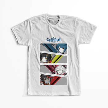 Koszulka Biała Genshin Impact WYBIERZ KOLOR