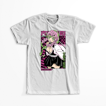 Koszulka Biała Demon Slayer / Kimetsu no Yaiba / Miecz zabójcy demonów - WYBIERZ KOLOR KOSZULKI I FASON