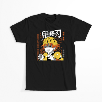 Koszulka Czarna Demon Slayer / Kimetsu no Yaiba / Miecz zabójcy demonów - WYBIERZ KOLOR KOSZULKI I FASON