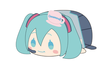 MC-16 Hatsune Miku x Cinnamoroll Potekoro Mascot BIG2 F: Hatsune Miku (Mogumogu)