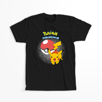 Koszulka Czarna  - Pokemon - WYBIERZ KOLOR KOSZULKI I FASON